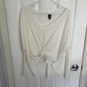 Long sleeve cream color v-neck size medium